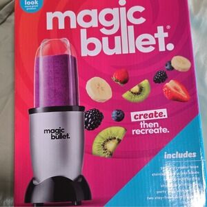 Brand NEW Magic Bullet Personal Blender 250W 11-Piece Set 18 oz Silver/Black